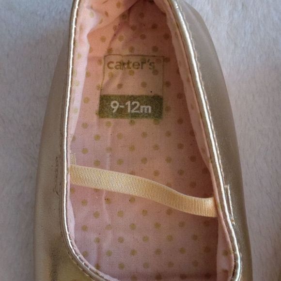 Carter's - Baby Size 9-12 months - Gold - Unicorn Flats - Picture 3 of 8